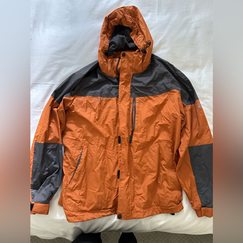 Burnt orange ski jacket